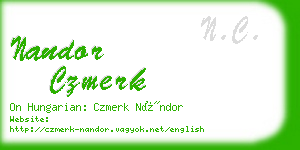 nandor czmerk business card